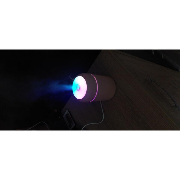 Umidificator de aer cu ultrasunete, difuzor aromaterapie 300ML, cu iluminat LED, pentru casa, birou si masina STH-15