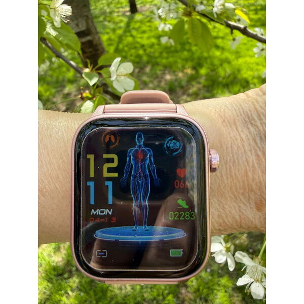SmartWatch cu Senzor Glucometru, Analiza Impedantei Bioelectrice, EKG, HRV, Temperatura Corporala, Ritm Cardiac, Nivel Oxigen, Apel Bluetooth, Tensiune Arteriala S726