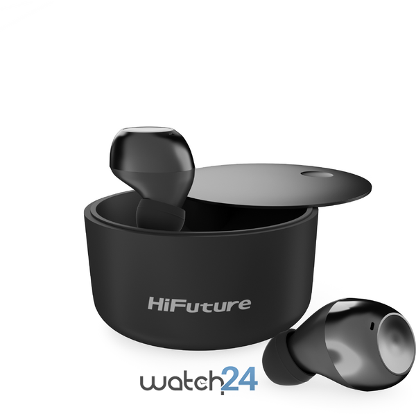 Casti Bluetooth 5.0 HiFuture Helix TWS Earbuds, Microfon, raspundere si respingere apel, Accesare vocala Siri sau Google Assistance, HD Voice, Control media, Touch pe casca, Negru