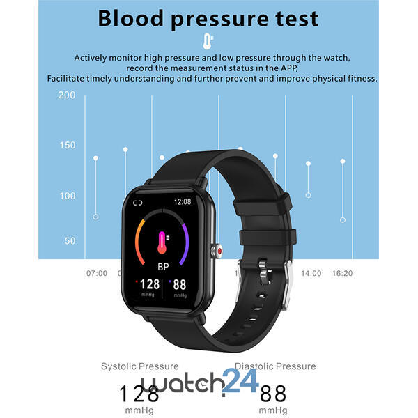 SmartWatch cu Notificari, Ritm cardiac, Tensiune arteriala, Nivel oxigen din sange, Temperatura corporala, Monitorizare somn si calorii, Vreme, Moduri Sport S415