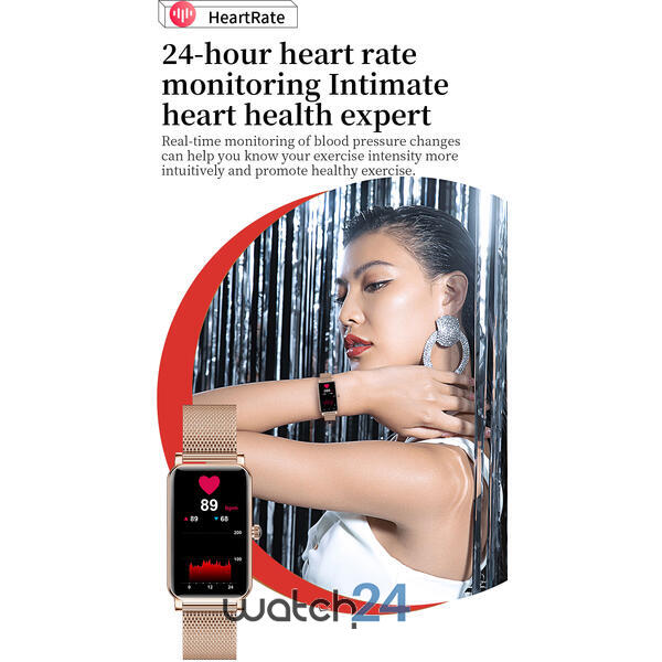 SmartWatch tip Bratara cu Notificari, Ritm cardiac, Oxigen din sange, Tensiune arteriala, Calculator, Monitorizare somn si calorii, Vreme, Moduri Sport S419