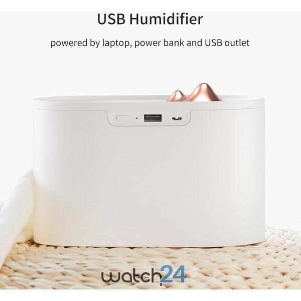 Umidificator de aer cu ultrasunete cu dubla pulverizare, difuzor aromaterapie capacitate mare 1L, pentru casa si birou STH-49