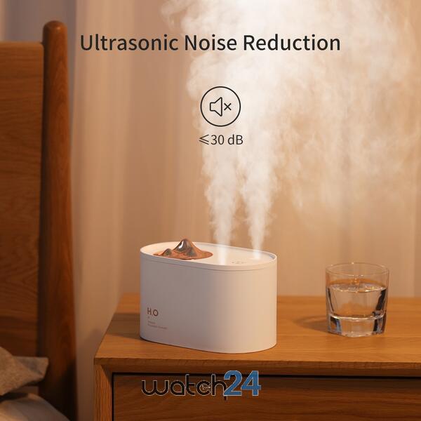 Umidificator de aer cu ultrasunete cu dubla pulverizare, difuzor aromaterapie capacitate mare 1L, pentru casa si birou STH-49
