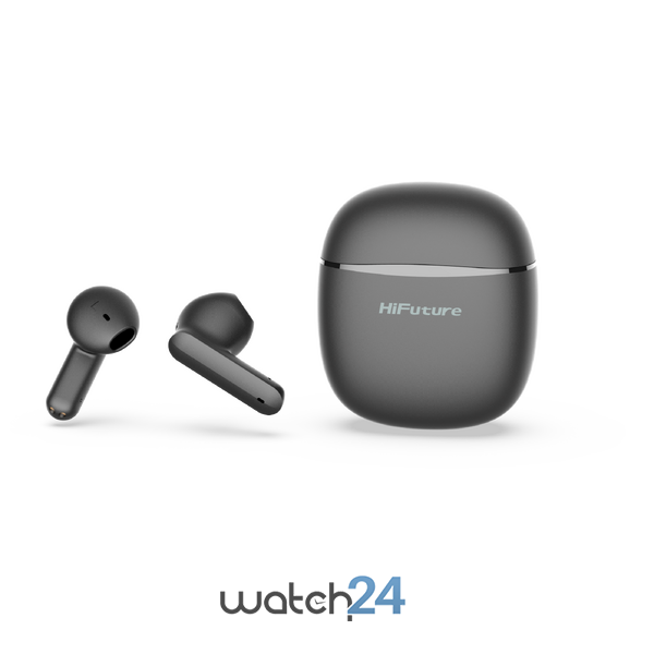 Casti Bluetooth 5.0 HiFuture ColorBuds TWS Earbuds, Microfon, raspundere si respingere apel, Accesare vocala Siri sau Google Assistance, HD Voice, Control media, Touch pe casca, Negru