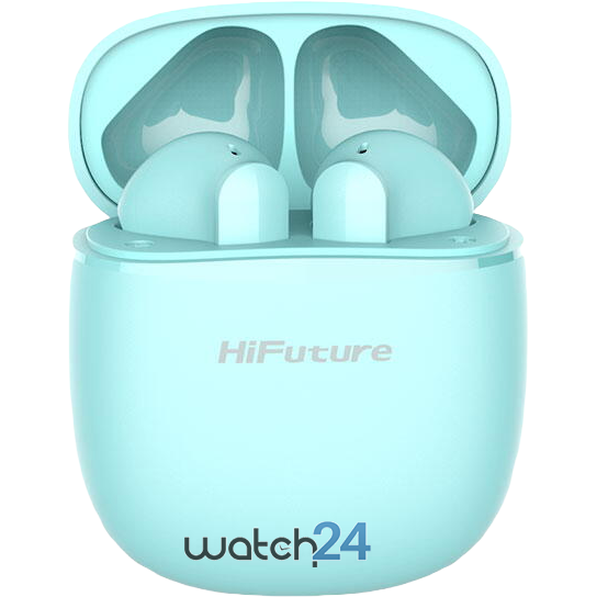 Casti Bluetooth 5.0 HiFuture ColorBuds TWS Earbuds, Microfon, raspundere si respingere apel, Accesare vocala Siri sau Google Assistance, HD Voice, Control media, Touch pe casca, Light Blue