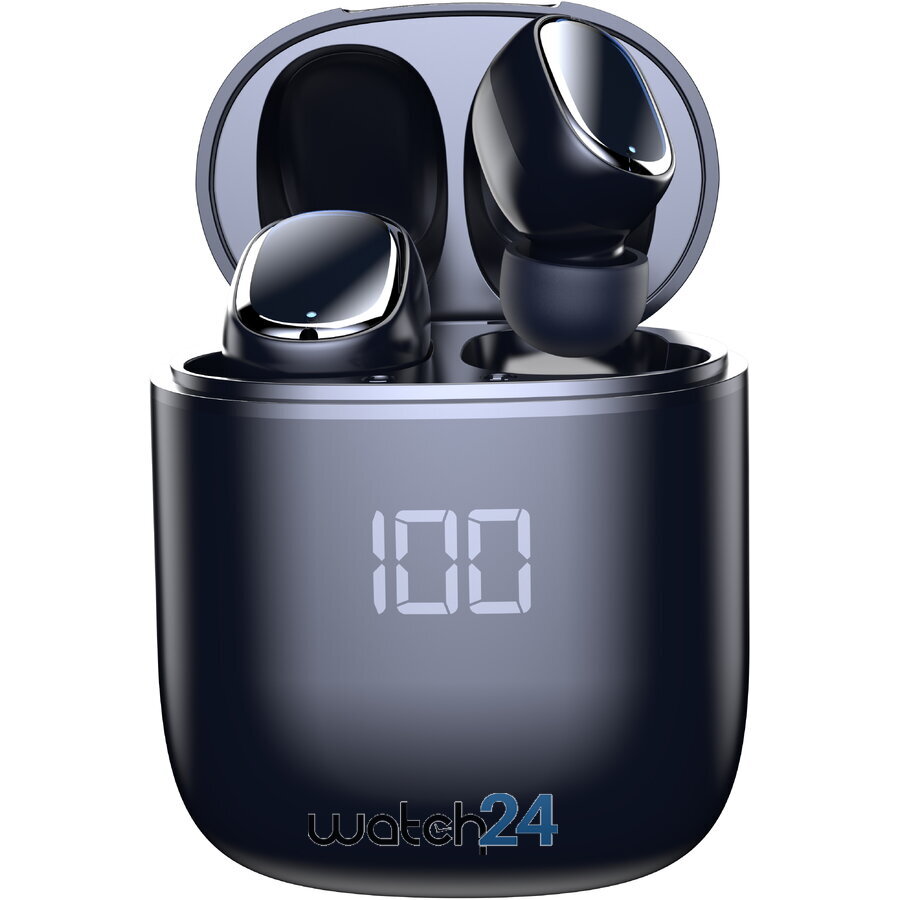 Casti Bluetooth 5.3 HiFuture Olymbuds2, Display Led, Autonomie 30H, Microfon, raspundere si respingere apel, Accesare vocala Siri sau Google Assistance, HD Voice, Control media, Touch pe casca, Negru 30H
