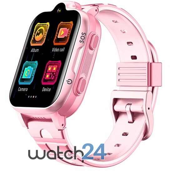 Smartwatch Pentru Copii Wonlex Cu Functie Telefon (sim), 4g - Compatibil Digi, Gps, Sos, Apel Video, Functie Spion, Calculator, Ct08 Roz