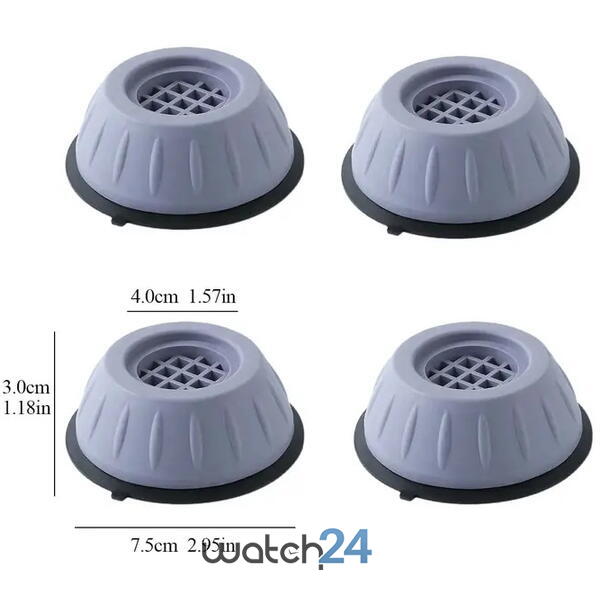 SMARTECH Set 4 picioruse, anti-zgomot si antiderapante, suporti amortizare vibratii masina de spalat, amortizoare uscator de rufe, frigider