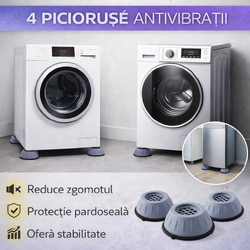 Set 4 picioruse, anti-zgomot si antiderapante, suporti amortizare vibratii masina de spalat, amortizoare uscator de rufe, frigider