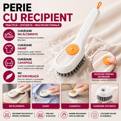 Perie pentru curatare incaltaminte cu recipient pentru detergent, Crem