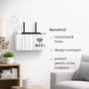 Raft Suport Router Wireless 245x140x60 mm, pentru mascare fire si echipament WI-FI, posibilitate montare pe perete