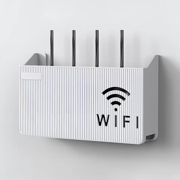 Raft Suport Router Wireless 245x140x60 mm, pentru mascare fire si echipament WI-FI, posibilitate montare pe perete