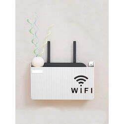 Raft Suport Router Wireless 245x140x60 mm, pentru mascare fire si echipament WI-FI, posibilitate montare pe perete