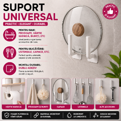 Suport cu Banda Adeziva, pentru Multiple Utilizari in Baie sau Bucatarie