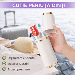 Cutie protectie periuta si pasta de dinti, Alb