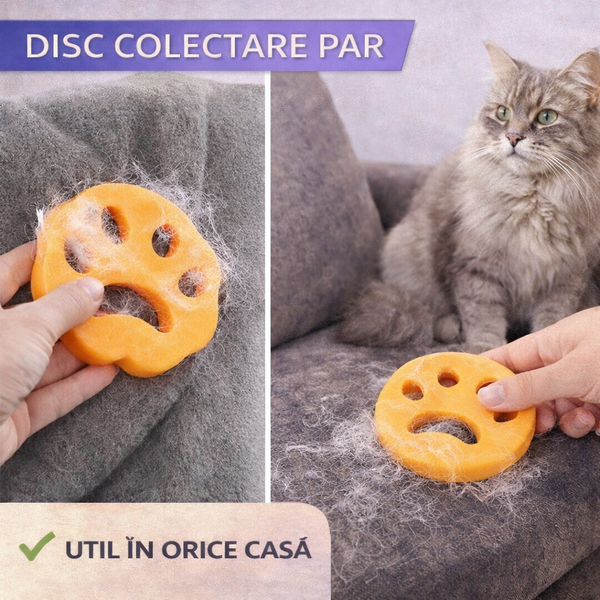 Disc reutilizabil pentru colectarea parului de animale, ideal pentru masina de spalat