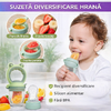 Suzeta pentru diversificarea hranei, pentru fructe si legume, silicon moale, Verde, Marimea S