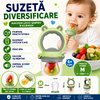 Suzeta pentru diversificarea hranei, pentru fructe si legume, silicon moale, Verde, Marimea M