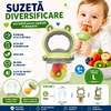 Suzeta pentru diversificarea hranei, pentru fructe si legume, silicon moale, Verde, Marimea L