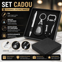 Set EXCELLANC Pix, breloc, desfacator cu mini-lanterna