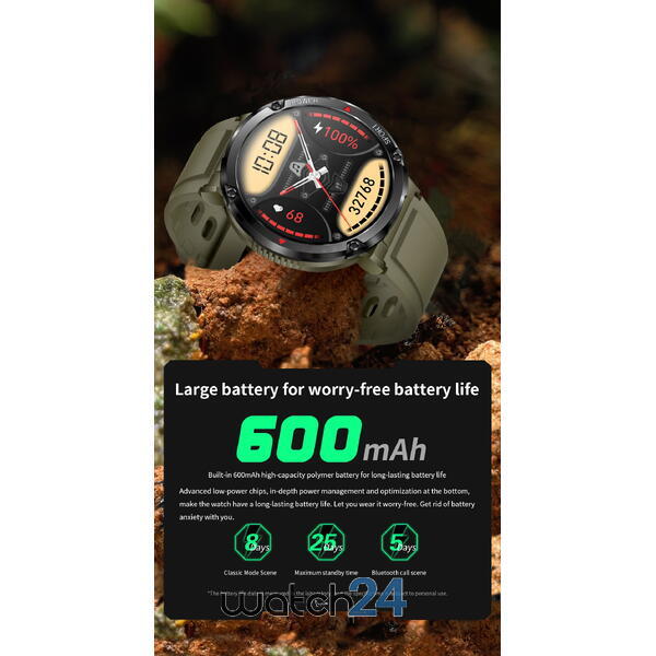 SmartWatch cu Apel Bluetooth, 1.6 inch FullHd Display (400*400), Puls, Oxigen din sange, Tensiune arteriala, Vreme, Monitorizare somn, Calendar S595
