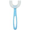 SMARTECH Periuta de dinti pentru copii, 2-7 ani, in forma de U, din silicon, periaj si curatare gingii 360, Bleu