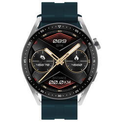 SmartWatch SMARTECH cu Apel Bluetooth, Microfon, Difuzor, NFC, Puls, Oxigen din sange, Tensiune arteriala, Monitorizare somn, Vreme, 2 Curele incluse S601