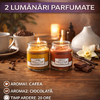 AROMALAND Set 2 lumanari parfumate, Cafea&Ciocolata, 20h