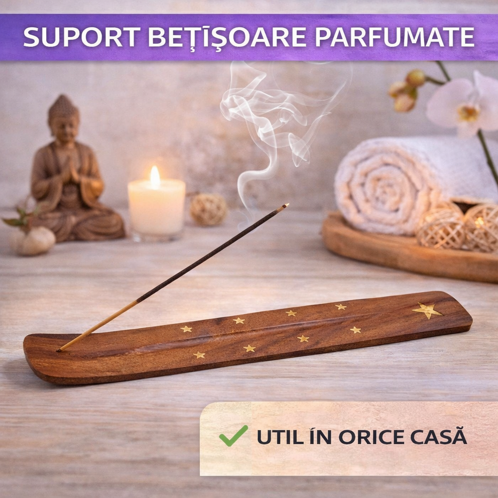 AROMALAND Suport de lemn pentru betisoare parumate