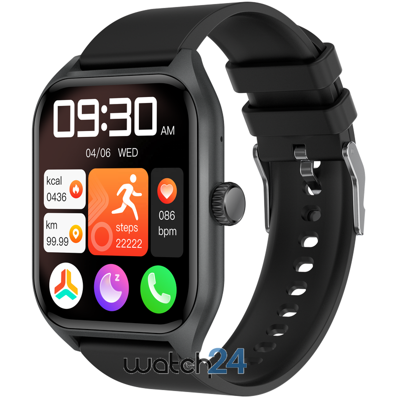 Smartwatch Cu Display 1.96 Inch, Baterie 300mah, Apel Bluetooth, Bataile Inimii, Nivel Oxigen, Tensiune Arteriala, Moduri Sport, Calorii, Vreme, Monitorizare Somn S612