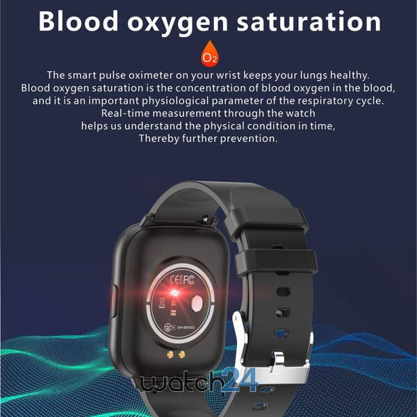 SmartWatch cu Display 1.85 inch, baterie 200mAh, Bataile inimii, Nivel oxigen, Tensiune arteriala, Temperatura corporala, Moduri sport, Calorii, Vreme, Monitorizare somn S631
