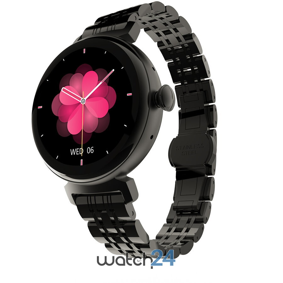 Smartwatch Hifuture Aura Cu Apel Bluetooth, 1.04 Inch (340*340), Rezistenta La Apa Ip68, Bpm, Spo2, Ciclu Menstrual, Moduri Sport, Vreme, Monitorizare Somn, Argintiu