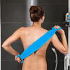 SMARTECH Perie de corp tip banda 2in1 pentru baie, din silicon, pentru curatare, exfoliere si masaj corporal, 70cm, Bleu
