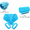 SMARTECH Perie de corp tip banda 2in1 pentru baie, din silicon, pentru curatare, exfoliere si masaj corporal, 70cm, Bleu