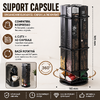 Suport 4 cutii capsule Nespresso, Rotativ, Negru