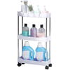 Suport depozitare cu 3 etajere si roti pentru baie sau bucatarie