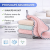 Set 5 bucati prosoape absorbante, laveta microfibra, 25x25cm, Multicolor