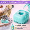 Burete de baie din silicon cu dozator, Mini Soft Brush, reutilizabilla, pentru adulti, copii, animale de companie, Turcoaz