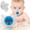 Suzeta cu termometru pentru bebelusi, cu protectie, Bleu