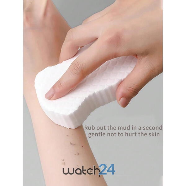 Burete Scrubber pentru corp, scrub exfoliant pentru baie, burete pentru dus, Alb
