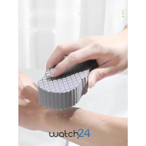 Burete Scrubber pentru corp, scrub exfoliant pentru baie, burete pentru dus, Gri
