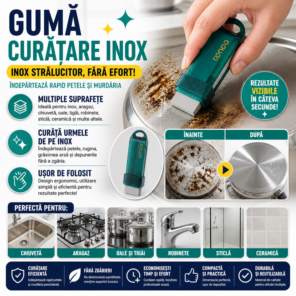 SMARTECH Guma pentru curatare baterie chiuveta si inox