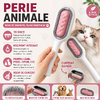 Perie pentru ingrijirea animalelor de companie, indepartarea parului cazut, cu baza de autocuratare, piepteni tari si rola lipicioasa pentru scame, Roz