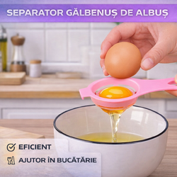 Separator pentru oua, Aparat de separat Albusul de Galbenus usor si eficient, Roz