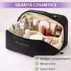 Geanta cosmetice si parfumuri, cu maner, ideal geanta bagaj, Negru