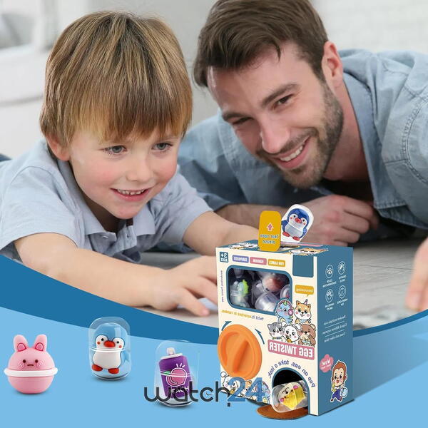 Joc pentru copii Egg Twister 3+ ani, automat jucarii, cu bile si figurine incluse