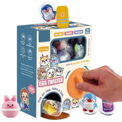 Joc pentru copii Egg Twister 3+ ani, automat jucarii, cu bile si figurine incluse