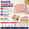 Geanta cosmetice si parfumuri, cu maner, ideal geanta bagaj, Roz