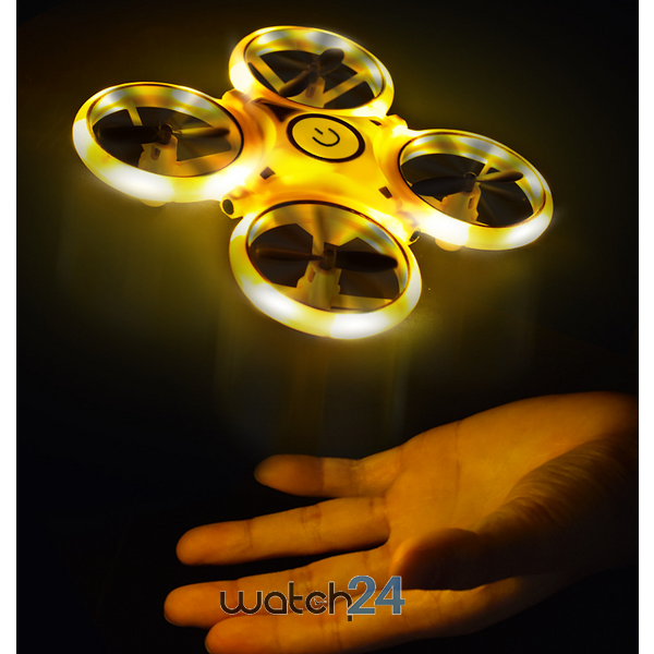 Drona Anti Coliziune, cu LED, Firefly, Greutate 73g, RC Gravity cu Telecomanda, Quadcopter Smart