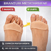 Set 2 Branturi Pentru Metatarsiene, Separator Corectie Pozitie Degete Picior, Respirabil, Reutilizabil, Impotriva alunecarii, Reducerea socurilor, Silicon, Culoarea pielii